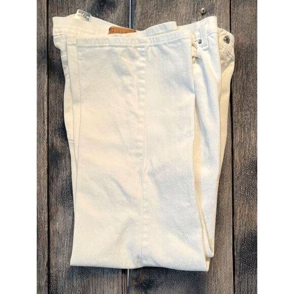 Levis Strauss Signature Women's White Jeans Size Misses 14 Short - Picture 3 of 12